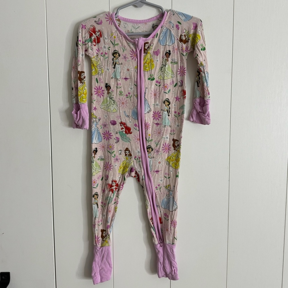 Little Sleepies OG Disney Princess zippy bamboo 6-12 month